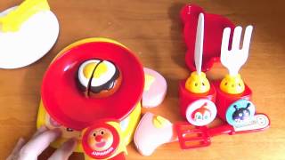 Anpanman Totte Tukete 3change Oshaberi Cooking Set ! アンパンマン 新発売！取っ手つけて3チェンジ! おしゃべりクッキングセット がたのしい！