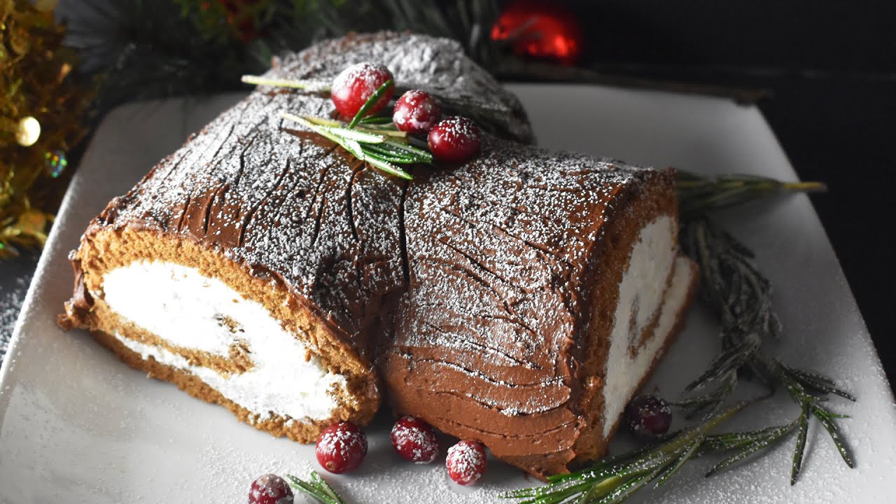 Buche De Noel||Choco Log Cake||Swiss Roll||Yule Log Cake||Classic French Ch...