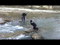 Falling in river