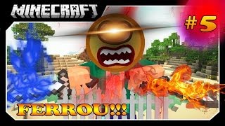 Minecraft Hardcore da SORTE!! #5 ESTOU CERCADO!!