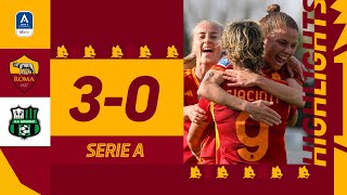 🔥? LA NOSTRA POULE SCUDETTO INIZIA CON UNA VITTORIA! Roma 3-0 Sassuolo | HIGHLIGHTS SERIE A FEMMINILE