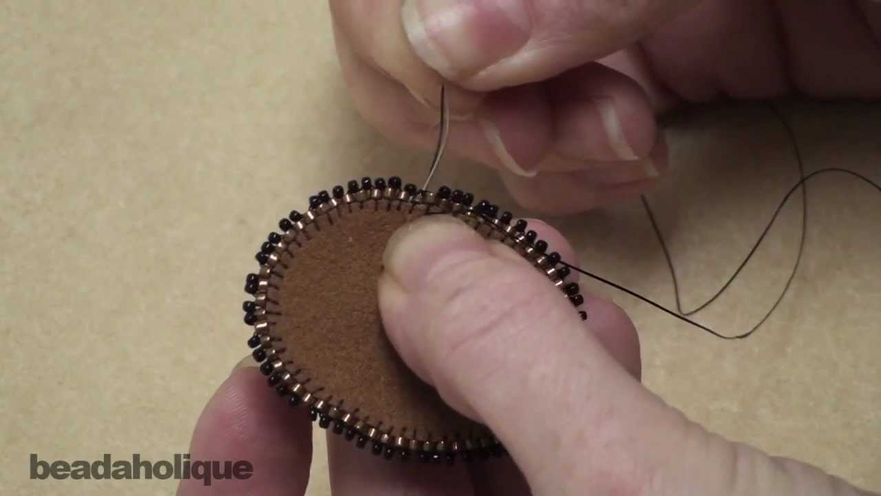 How to Bead Embroider a Picot Edge YouTube