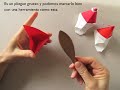 2 - Tutorial: Origami Santa Gift Box --Cajita Papá Noel
