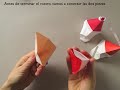 3 - Tutorial: Origami Santa Gift Box --Cajita Papá Noel