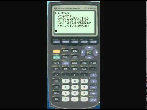 linear regression equation on graphing calculator
