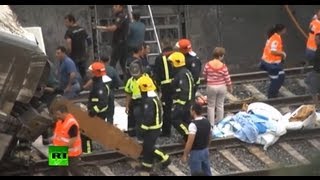 Крушение скоростного поезда в Испании: первые минуты после трагедии
