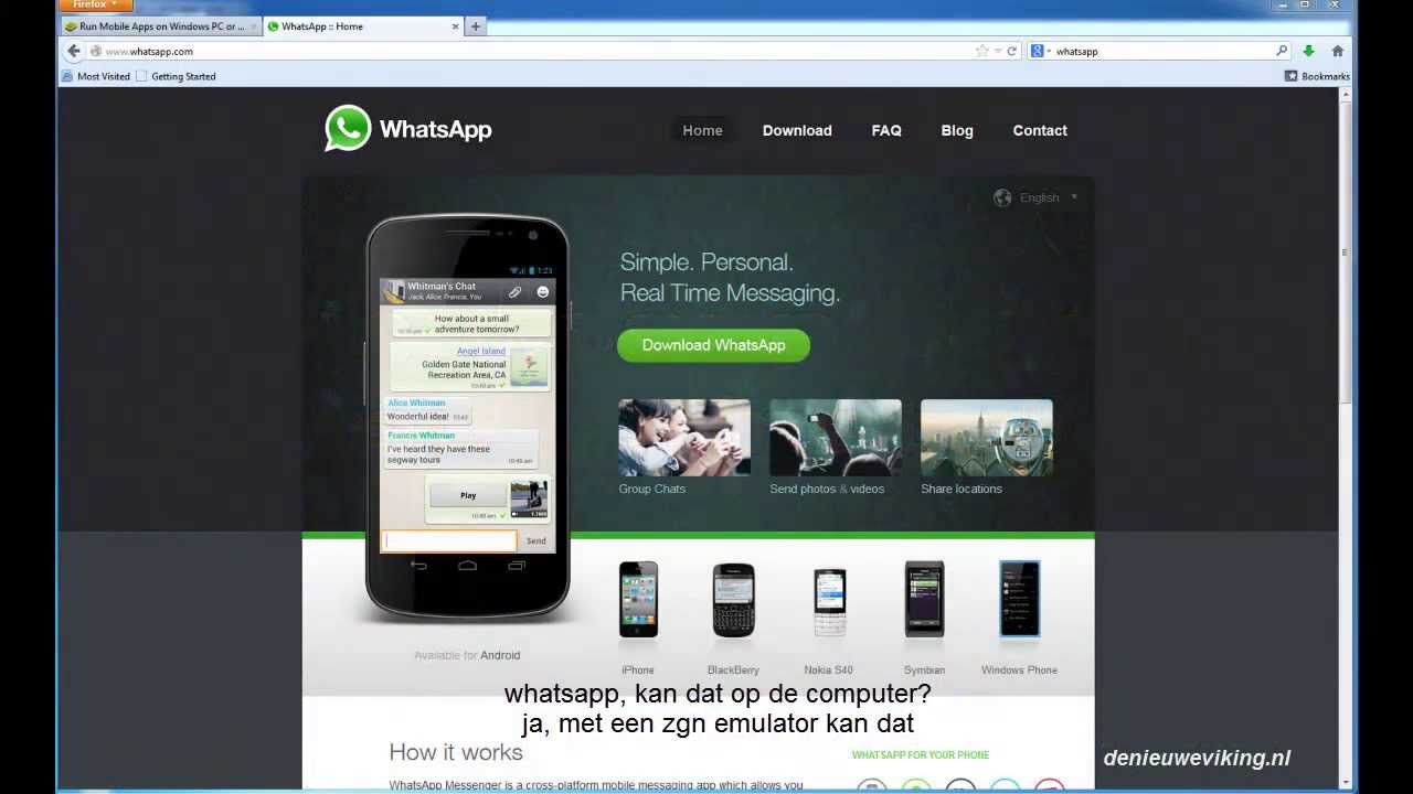 pc tips - whatsapp op de computer installeren - YouTube