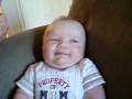 Daddy gets a funny reaction from sleepy baby Mason