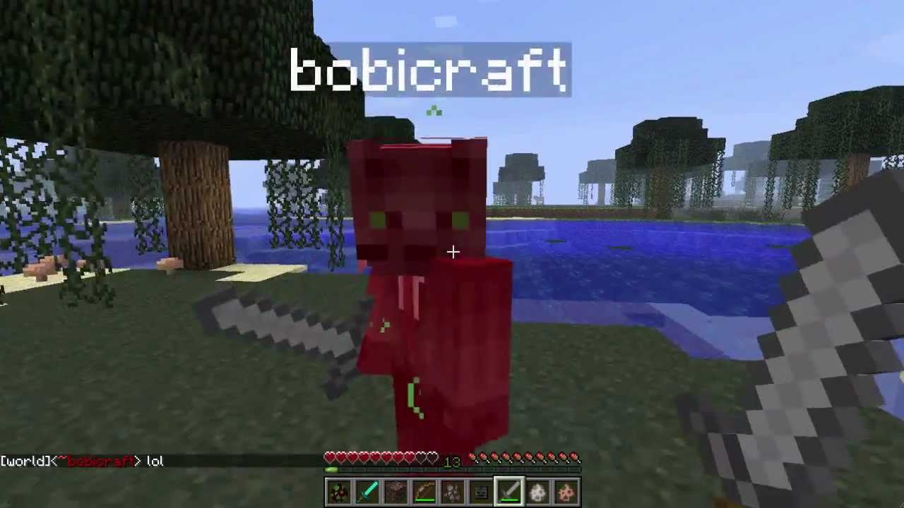 Minecraft Bukkit 1.6.2. plugin real blood (bloodshed) - YouTube