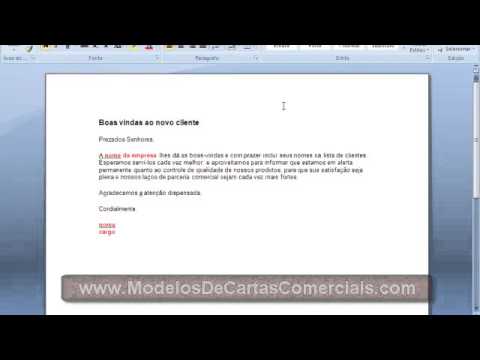 Modelo carta apresentacao empresarial