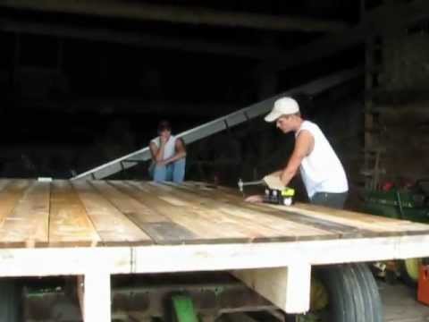 Building a hay wagon - YouTube