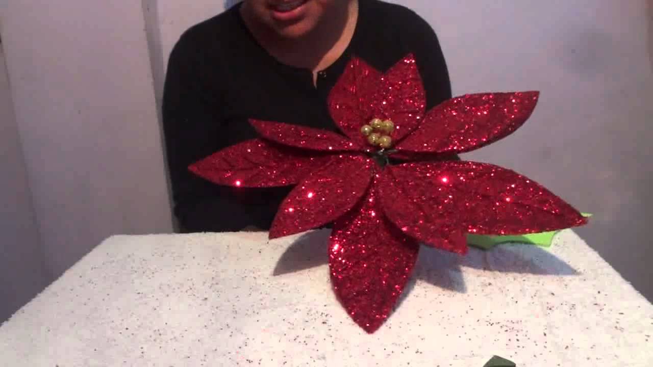 Flor de Nochebuena con fomi (5 de 5) Manualidades Ideas Kenita - YouTube