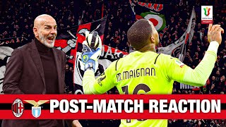 Coach Pioli and Maigan ! AC MIlan v Lazio post-match reactions | Coppa Italia