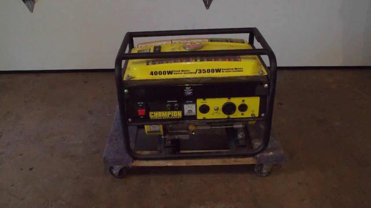 Champion Generator Review--Model No. 46514; 3500/4000w (peak) - YouTube