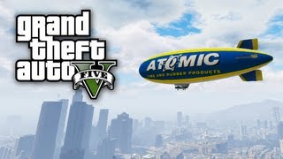 GTA V - Voando no Zeppelin (dirigível) - (sem spoilers)