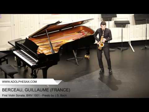 Dinant 2014 - BERCEAU Guillaume (First Violin Sonata, BWV 1001 - Presto by J.S. Bach)