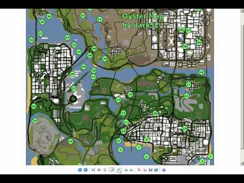 gta san andreas all oysters locations