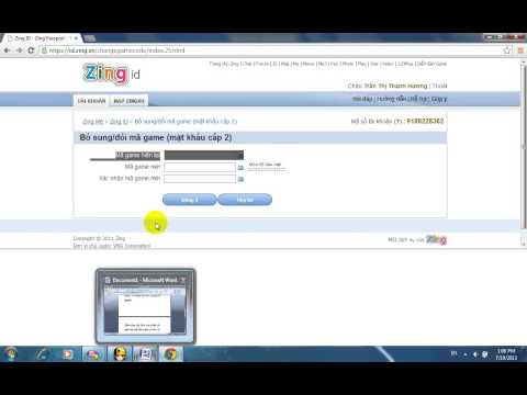 Hình ảnh trong video hướng dẫn dổi pass 2 = pass 1