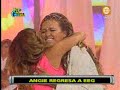 Angie Arizaga regresó a 'Esto es Guerra' al ritmo de un musical de Bebe