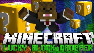 Minecraft: Lucky Block DROPPER PARKOUR! Modded Minigame w/ BajanCanadian, Bodil, Simon!