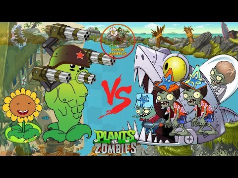 PLANTS VS ZOMBIES HEROES - Peashooter level 1 level 1000 vs Zombies Boss