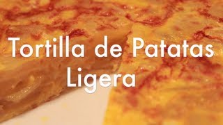 Tortilla de patatas con cebolla LIGHT - Recetas de cocina española