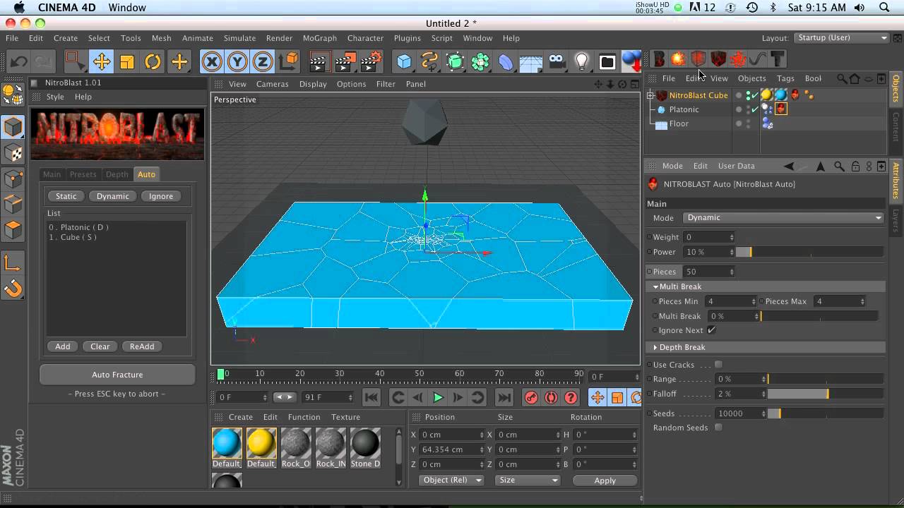 Cinema 4D Tut: NitroBlast Plugin Auto Break - YouTube