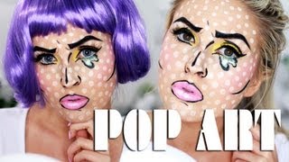 Pop Art Makeup! ♡ Halloween Idea - Comic Book, Crying Cartoon Girl