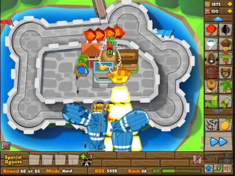 BTD5 Track 8 (Castle) Hard NLL Walkthrough (No Roadspikes needed ...