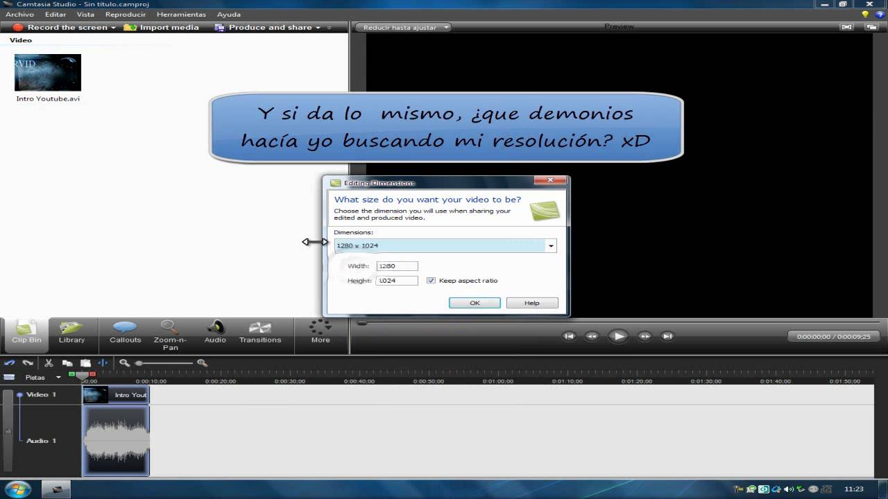 ... extraer el audio de un vídeo propio (Camtasia Studio 7) - YouTube