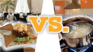 Kochen vs. Essen gehen