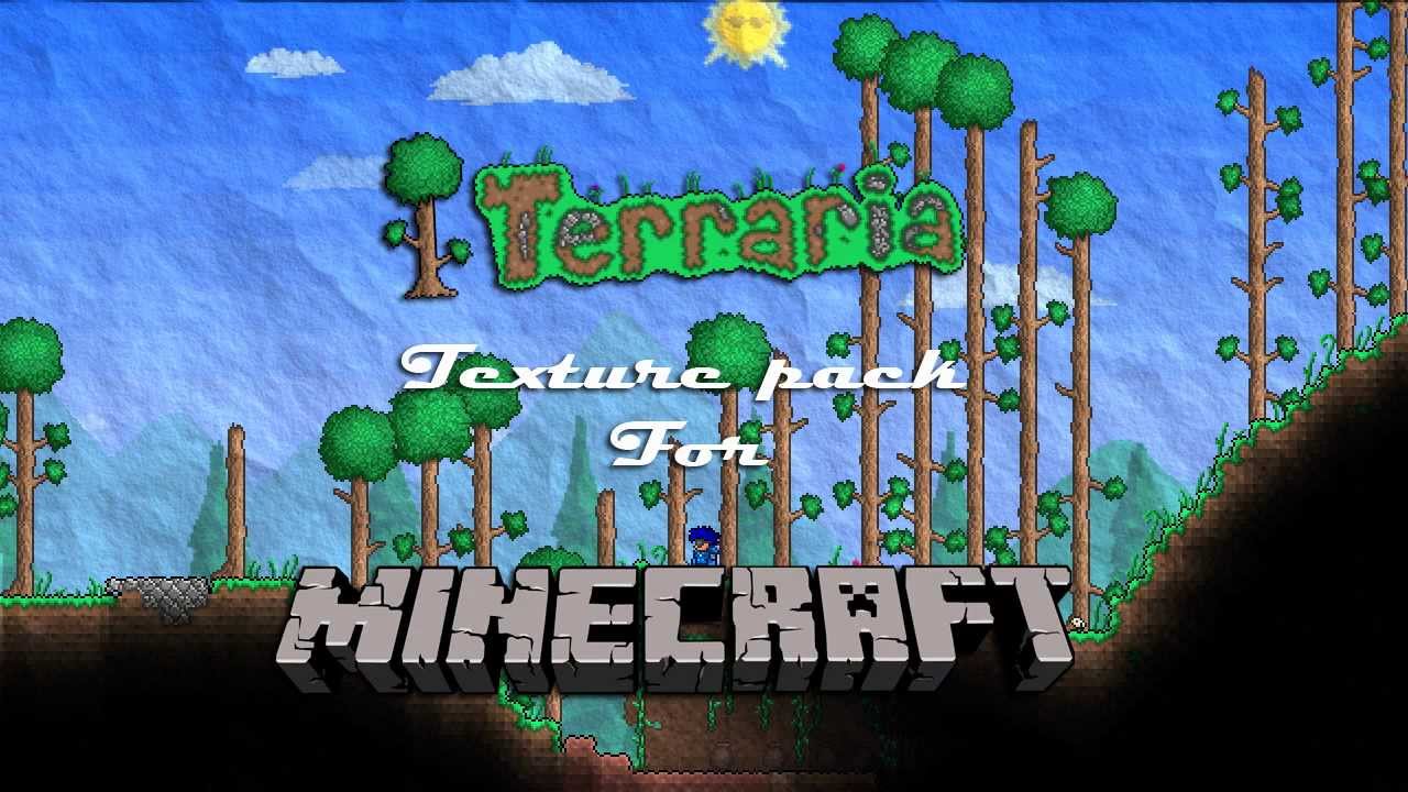 Terraria 1.1 texture pack for Minecraft trailer - YouTube