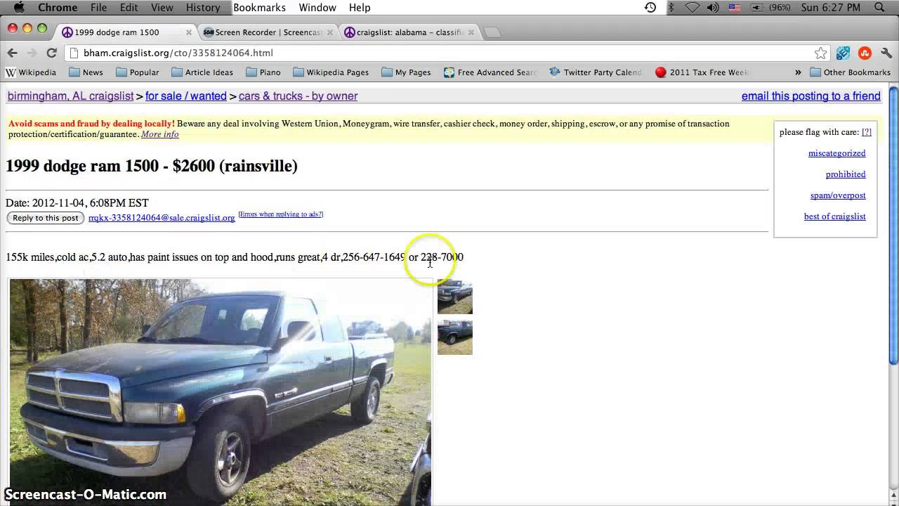 Craigslist Birmingham Used Cars and Trucks - Searching For ...