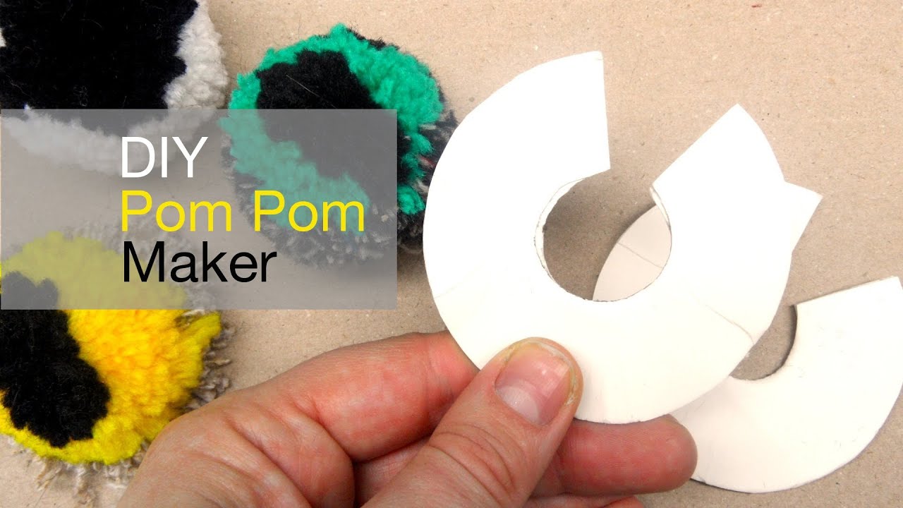 make a pompom with cardboard circles
