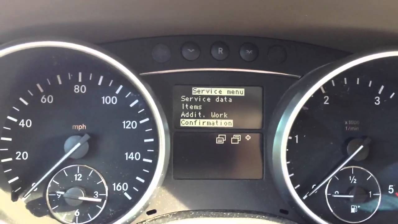 Mercedes reset service indicator Ml320 - YouTube