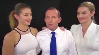 Tony Abbott's election mesage on Big Brother: 'I'm the guy with the not bad-looking daughters.'