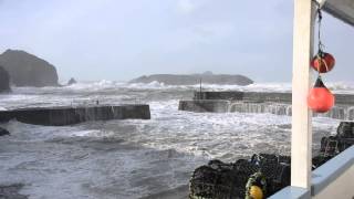 Mullion Cove Cornwall Storm Febuary 8th 2014