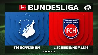 TSG Hoffenheim vs. 1. FC Heidenheim 1846 | Matchday 8 — Bundesliga 2025/26