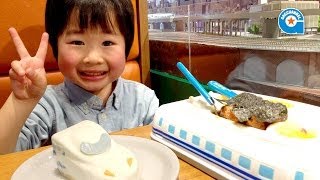 鉄道カフェ スチームロコモティブとポポンデッタ【がっちゃん4歳】イオンモール幕張新都心