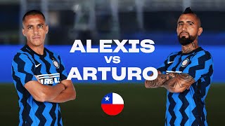 ALEXIS SANCHEZ vs ARTURO VIDAL | A CHILEAN SHOOTING CHALLENGE!  🇨🇱⚫🔵⚽??? #FORZAINTER