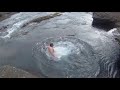 River jumping-Iceland