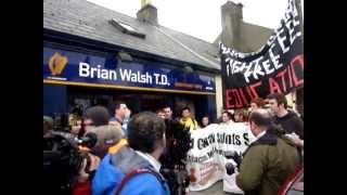 Brian Walsh Shame on you Student Protest in Galway