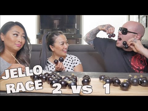 KYOHO GRAPE JELLO RACE *SISTERS vs *HUBBY (Funniest race EVER!) | SASVlogs