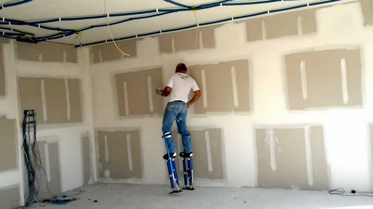 Finishing Drywall Stilts YouTube