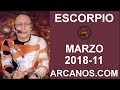 Video Horscopo Semanal ESCORPIO  del 11 al 17 Marzo 2018 (Semana 2018-11) (Lectura del Tarot)