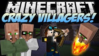 Minecraft | CRAZY VILLAGERS! (Exploding Heads & Villager Bows!) | Mod Showcase