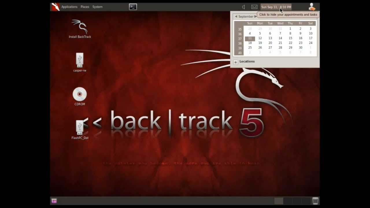 BackTrack Version 5 R1 on a FlashPC (HD) - YouTube