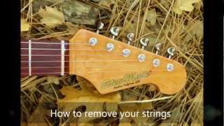 How to install strings on a set of Gotoh vintage locking tuners.