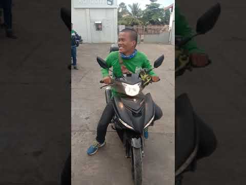 Funny Guy Driving Motorcycle