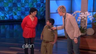 Akshat Singh performing on The Ellen Show